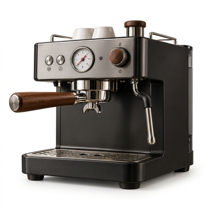 Coffee machine on pure white background
