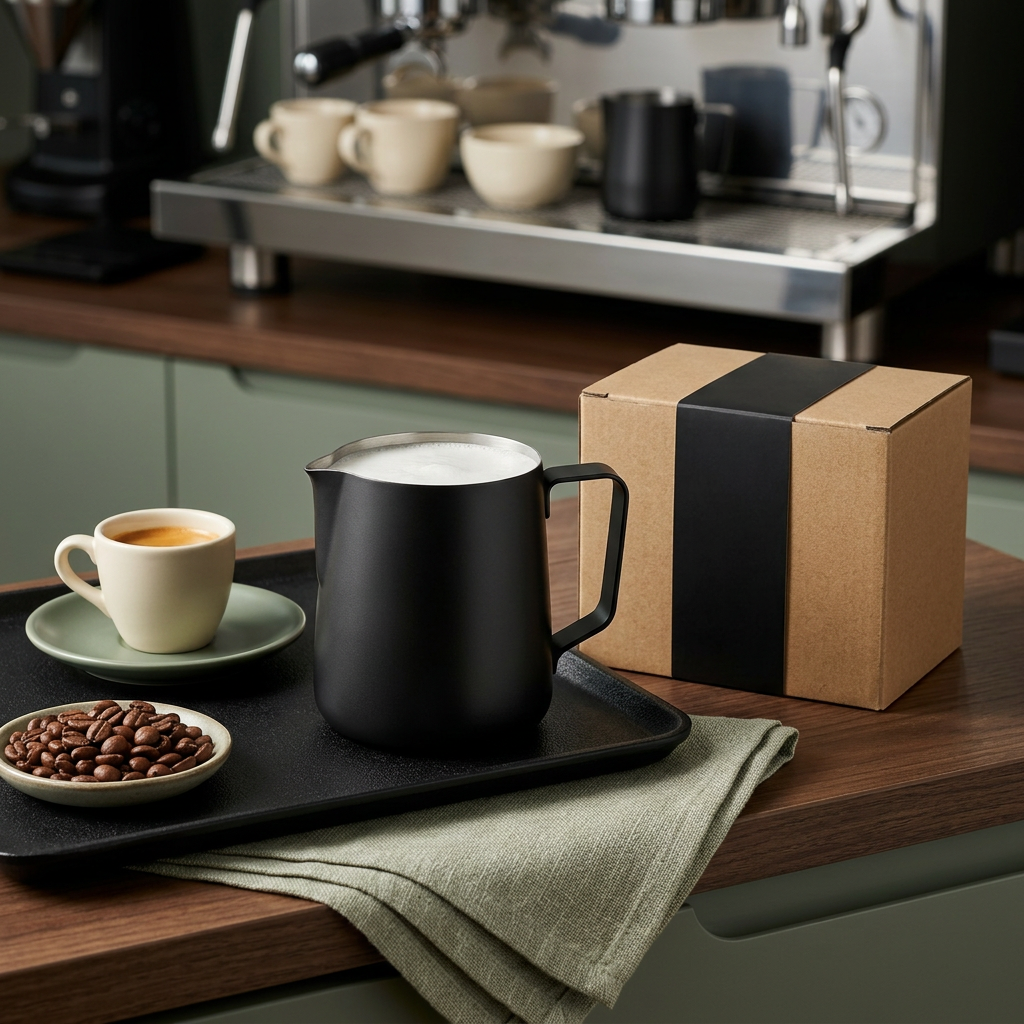 Milk pitcher coffee bar editorial hero