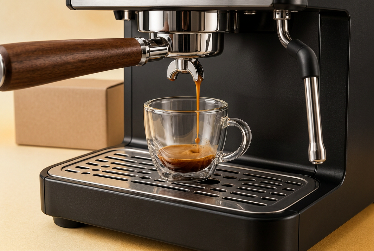 Coffee machine tray and base detail