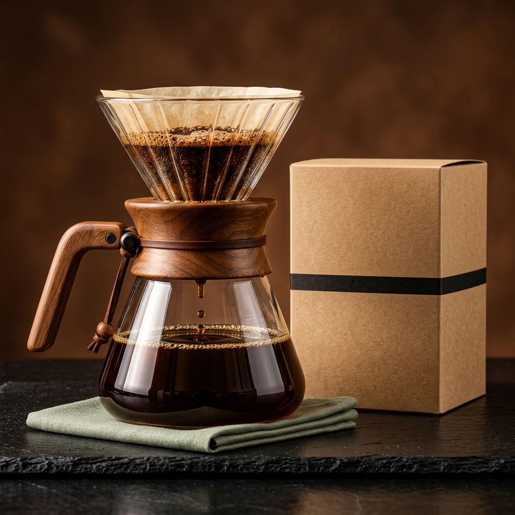 Three-quarter coffee brewer studio view