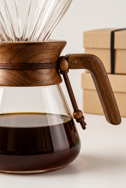 Clear sharing carafe detail